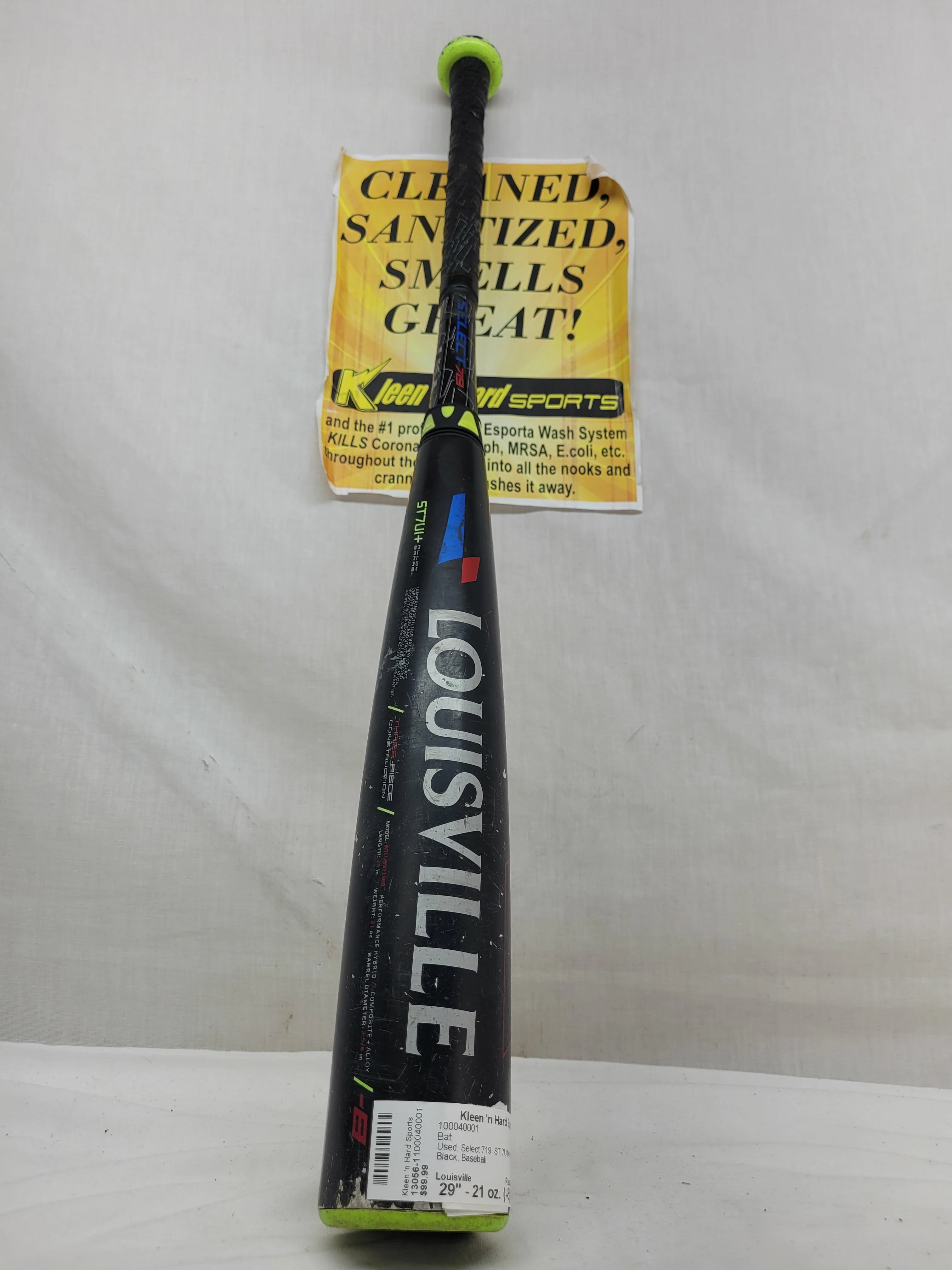Used Louisville Select 719 Bat Length-Wgt 29" - 21 oz. (-8) ST 7U1+ alloy Bat - Image 2