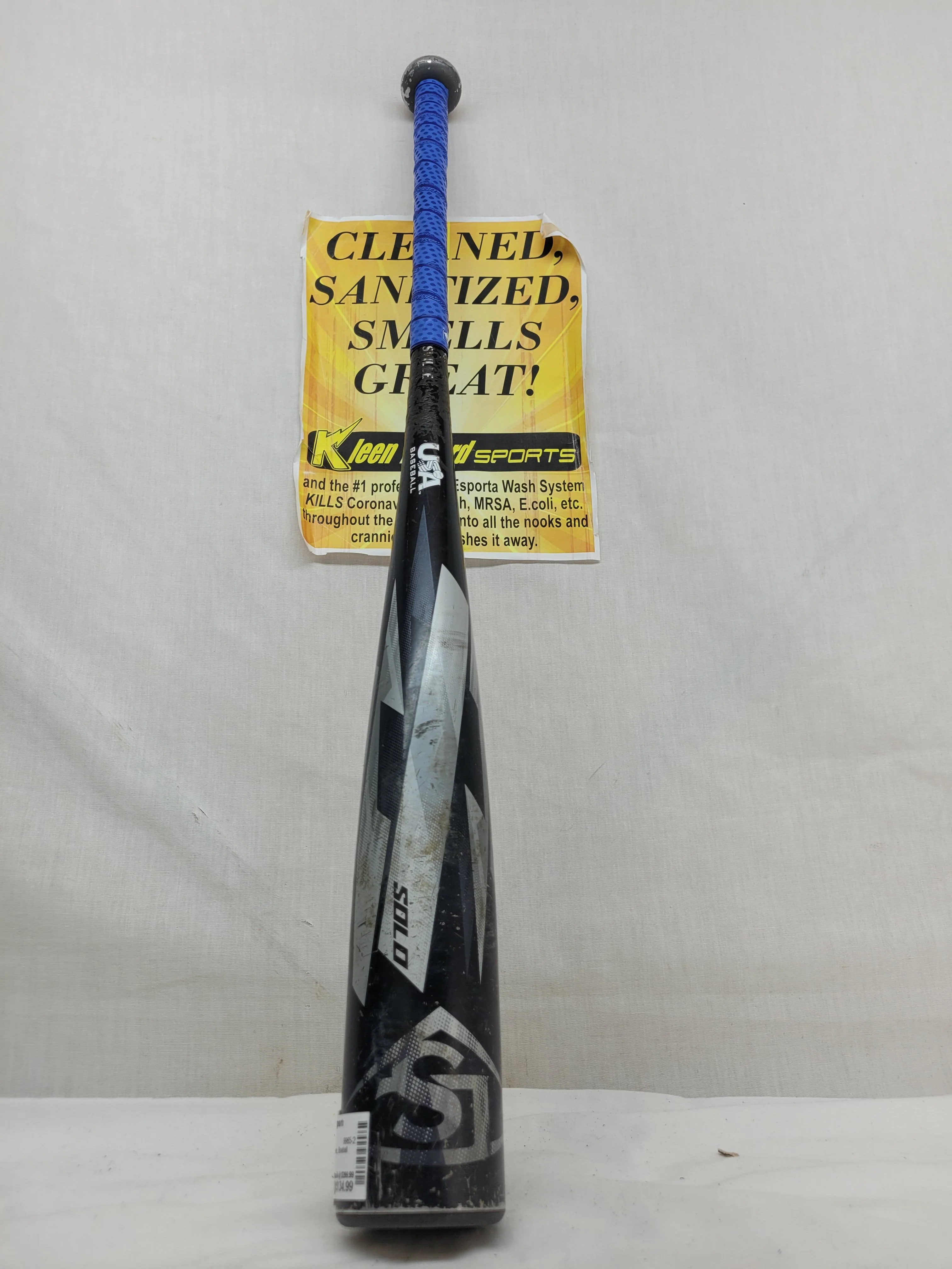 Used Louisville Solo Bat Length-Wgt 30" - 19oz (-11) Alloy USA Blue Baseball Bat - Image 2