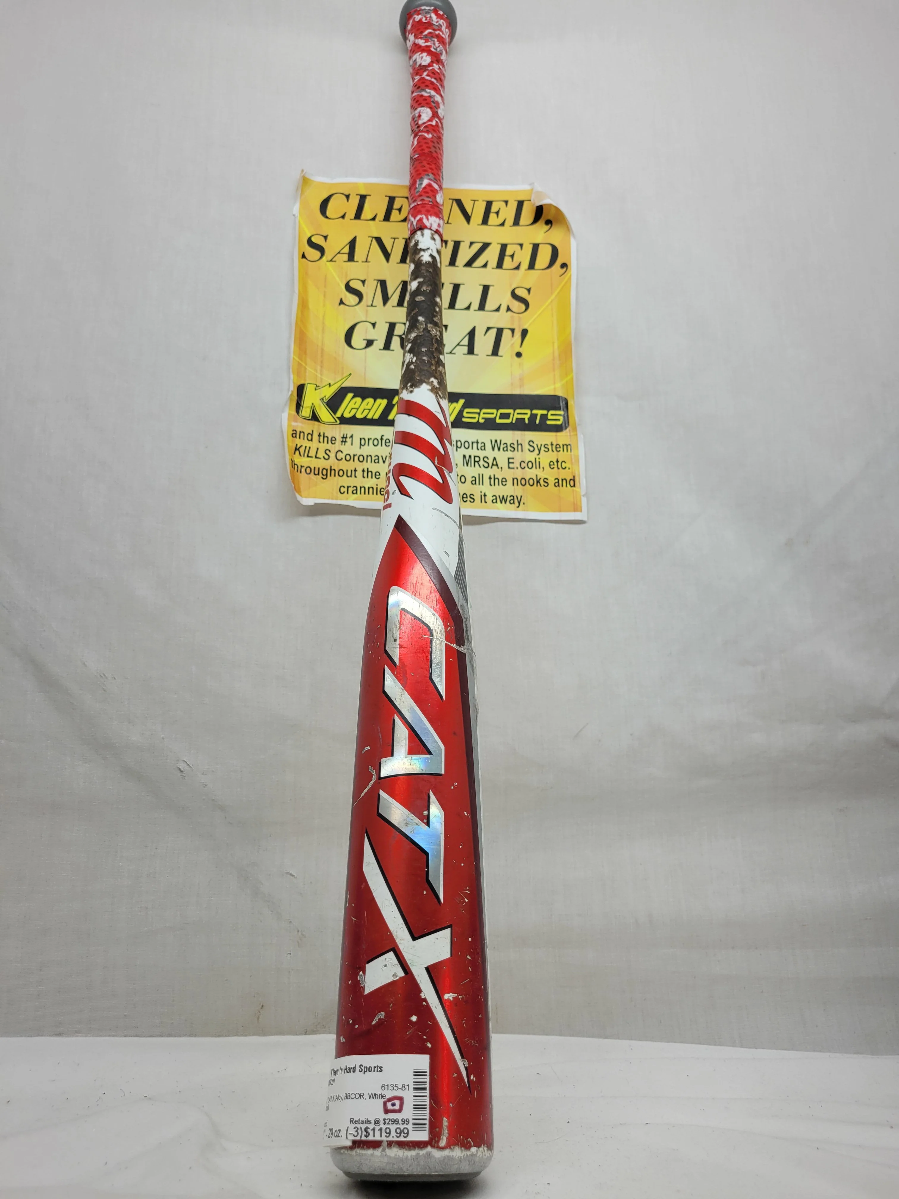 Used Marucci CAT X Bat Length-Wgt 32" - 29 oz. (-3) Alloy BBCOR White Bat - Image 2