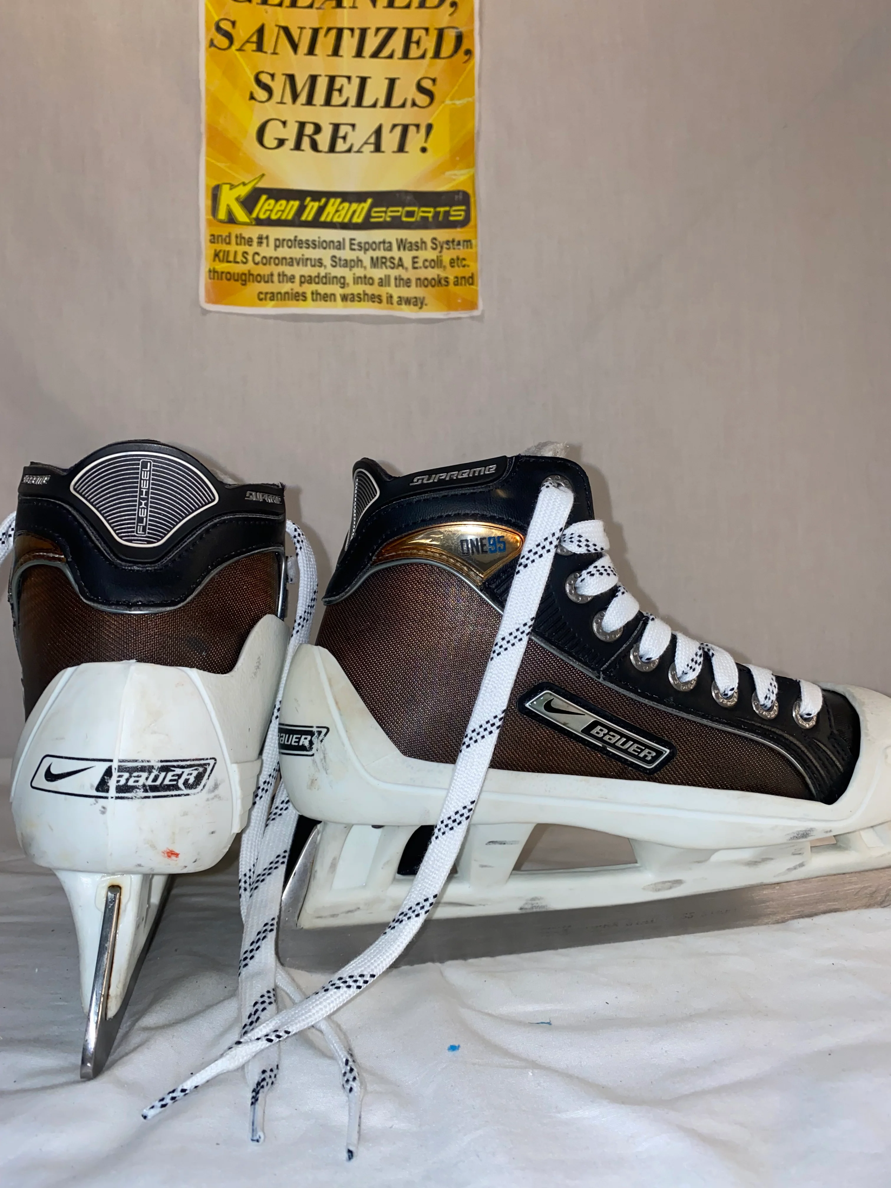 Used Nike Bauer Supreme One95 Size 4 D Ice Hockey Goalie Skates - Image 5