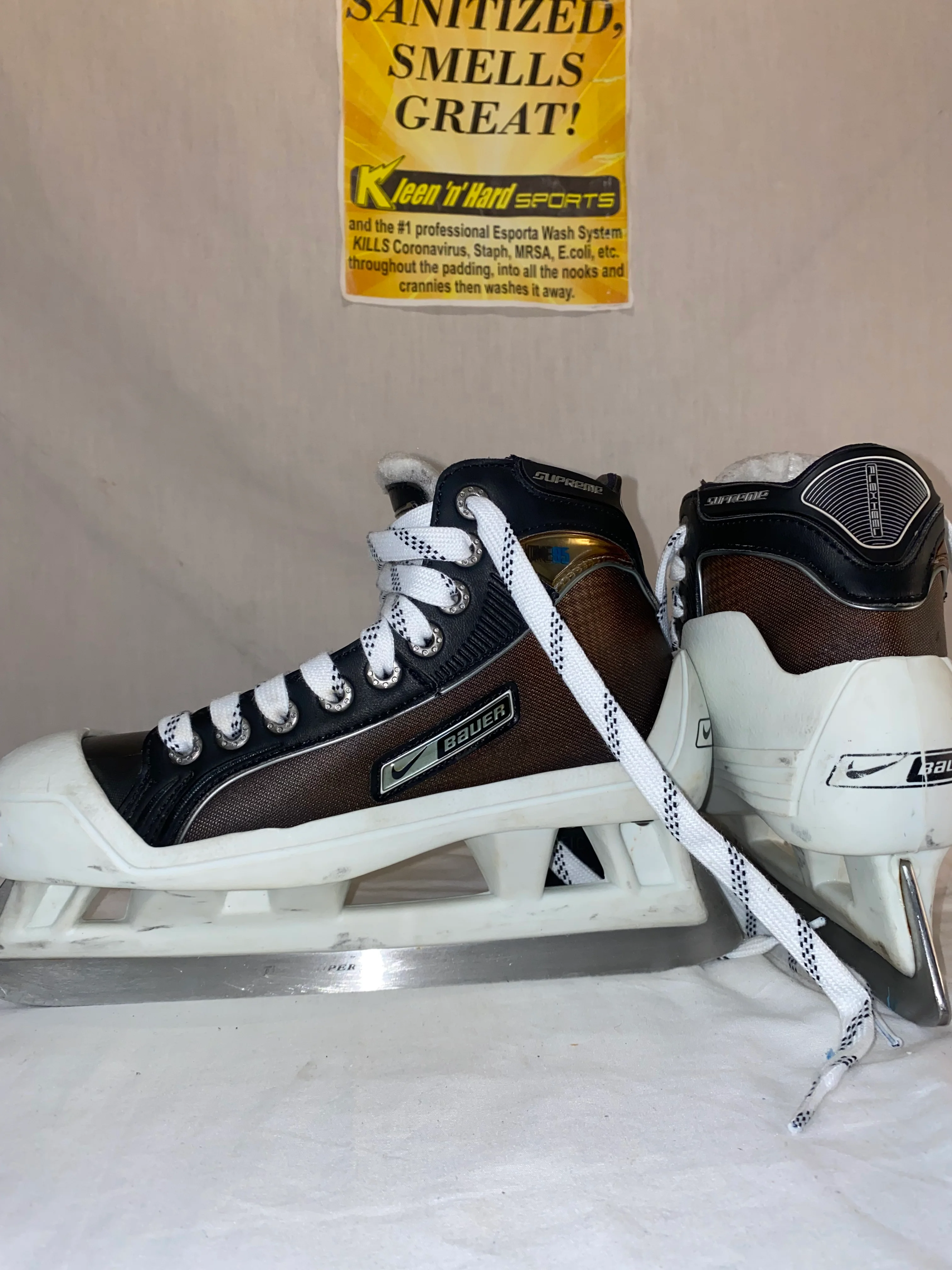 Used Nike Bauer Supreme One95 Size 4 D Ice Hockey Goalie Skates - Image 6