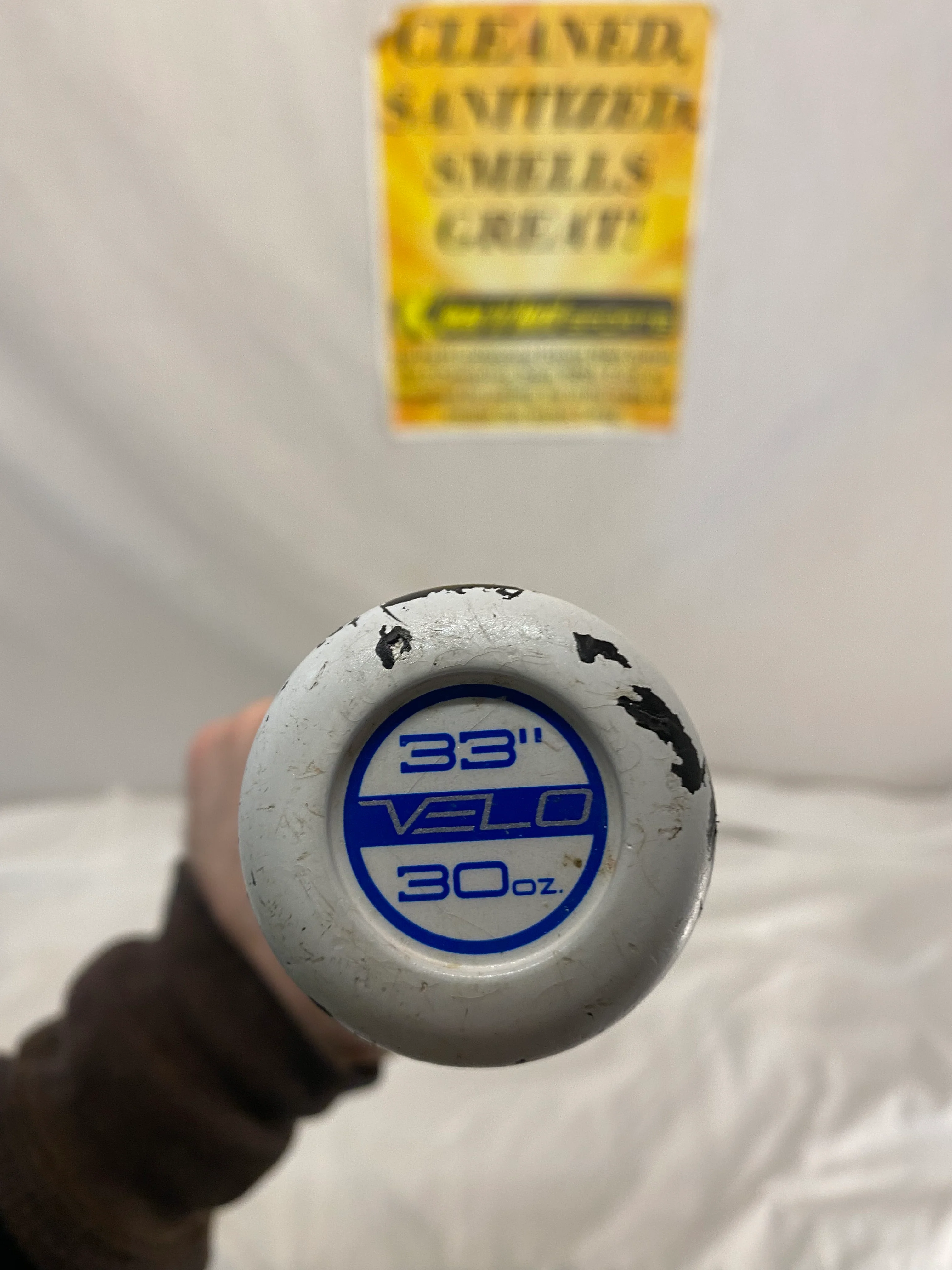 Used Rawlings Velo BB8V3 White L - W 33" - 30 oz. (-3) Hybrid BBCOR Baseball Bat - Image 7