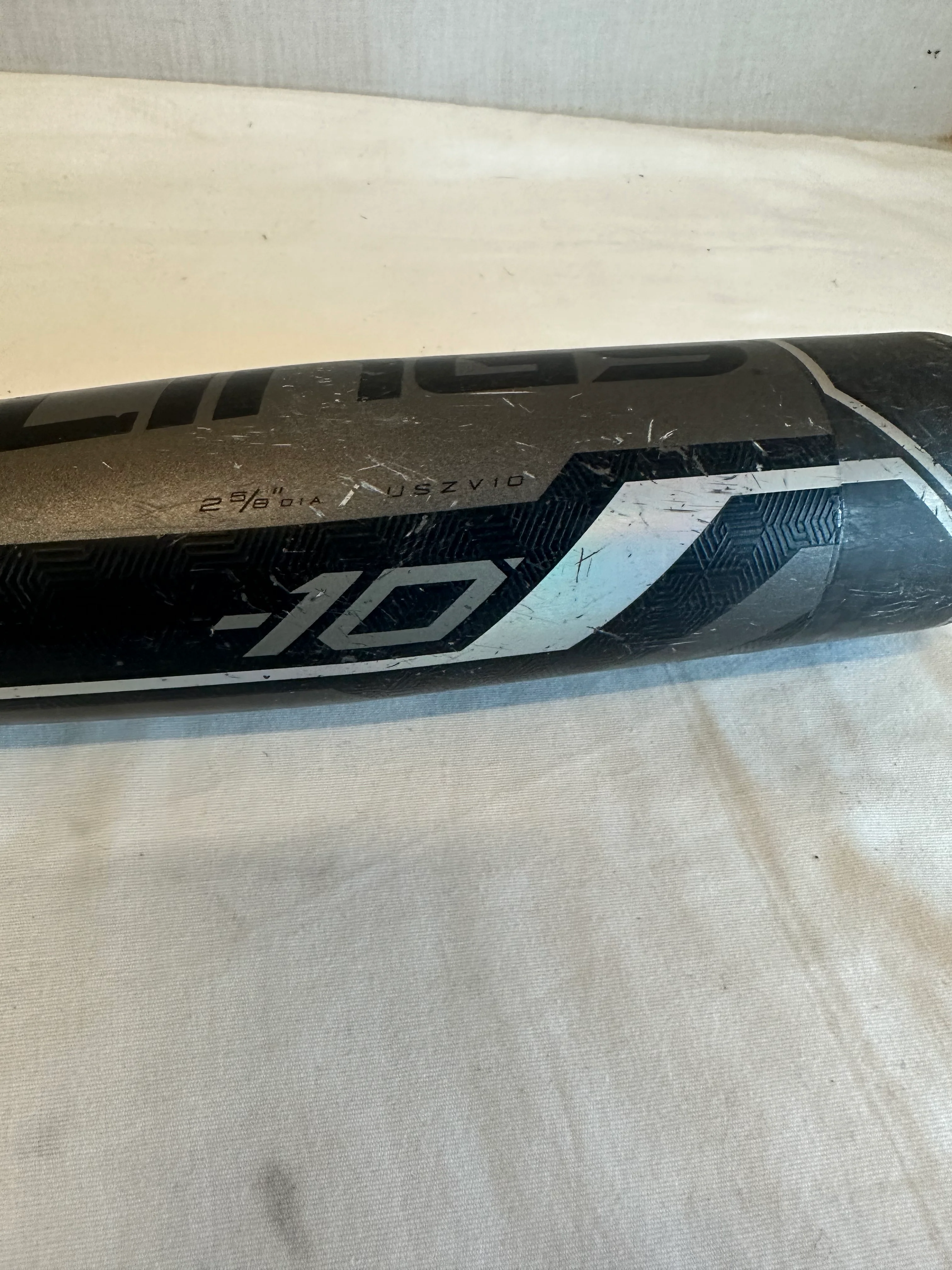 Used Rawlings Velo L - W 30" - 20 oz. (-10) Hybrid USA Grey Baseball Bat - Image 4