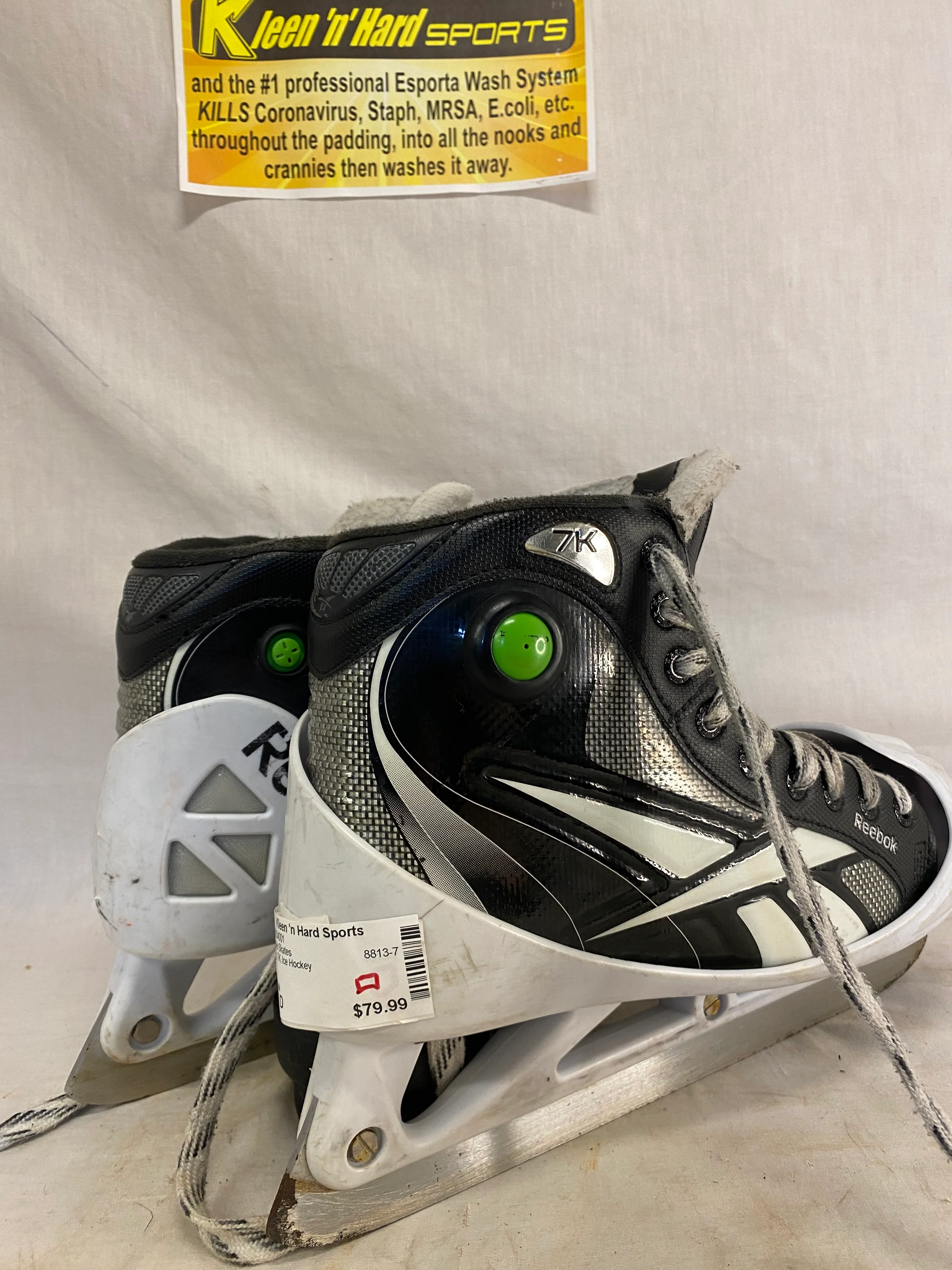 Used Reebok 7K Size 5.5 D Ice Hockey Goalie Skates - Image 3