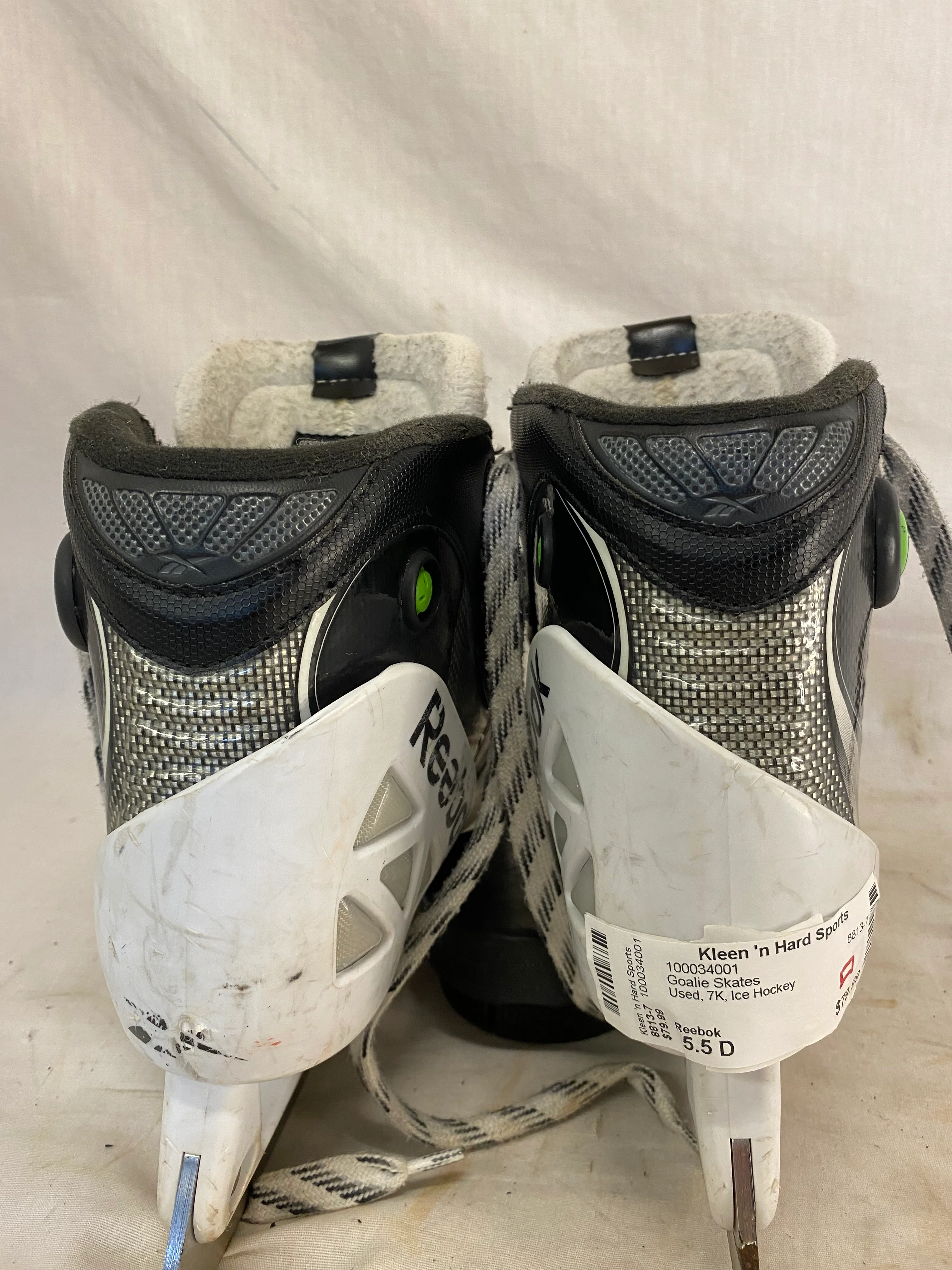 Used Reebok 7K Size 5.5 D Ice Hockey Goalie Skates - Image 6
