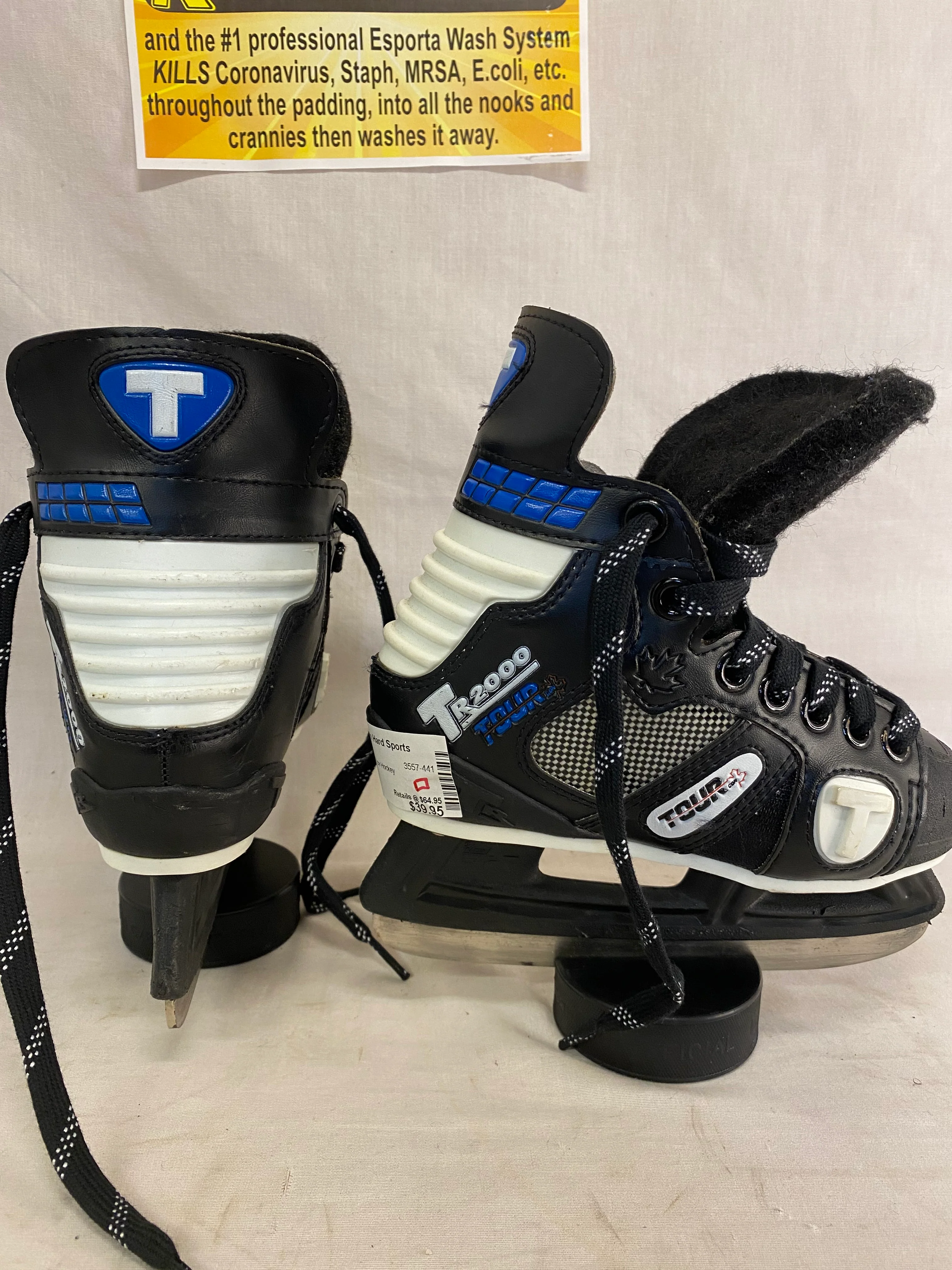 Used Tour TR 2000 Ice Hockey Size Yth 10 Skates - Image 5