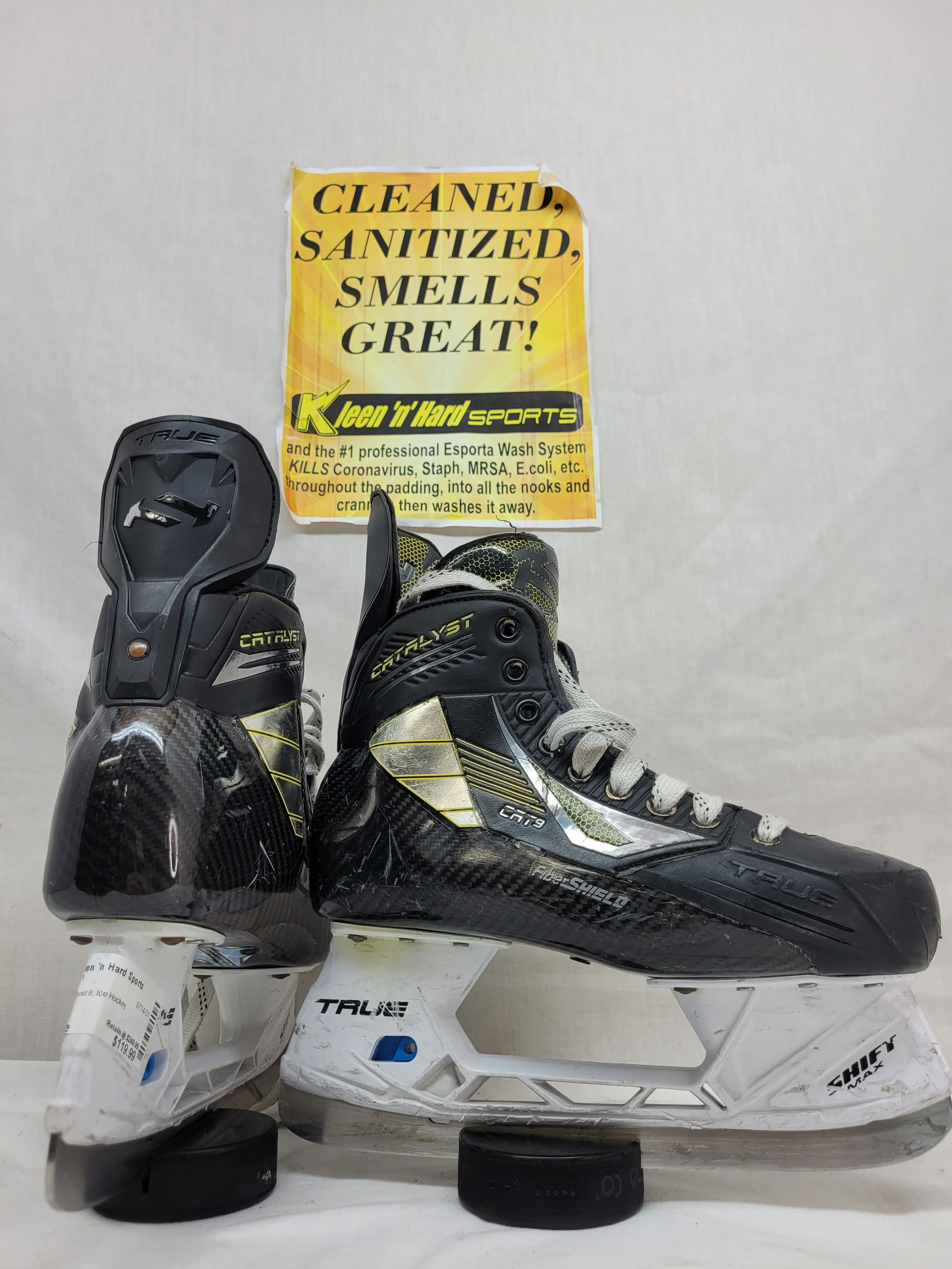 Used True Catalyst 9 Size 6 Wide Ice Hockey Skates - Image 6