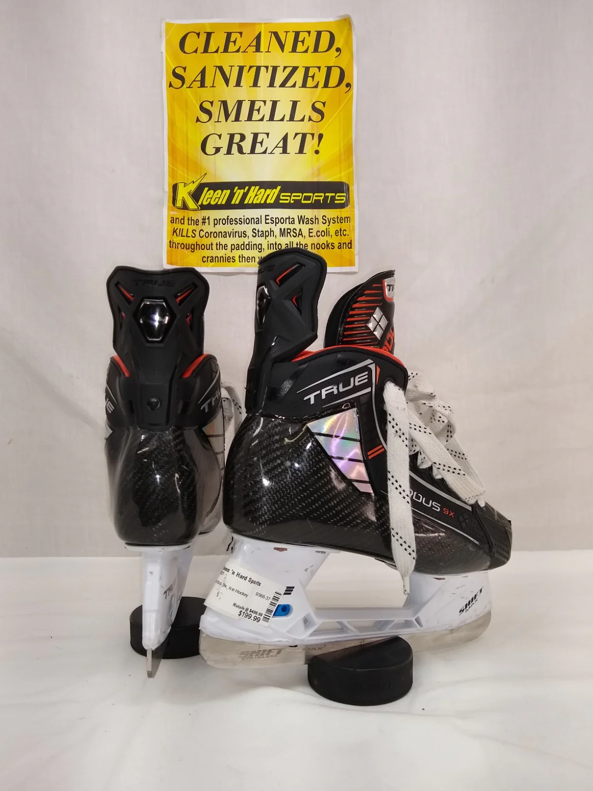 Used True Hzrdus 9x Size 3.5 Ice Hockey Skates - Image 4