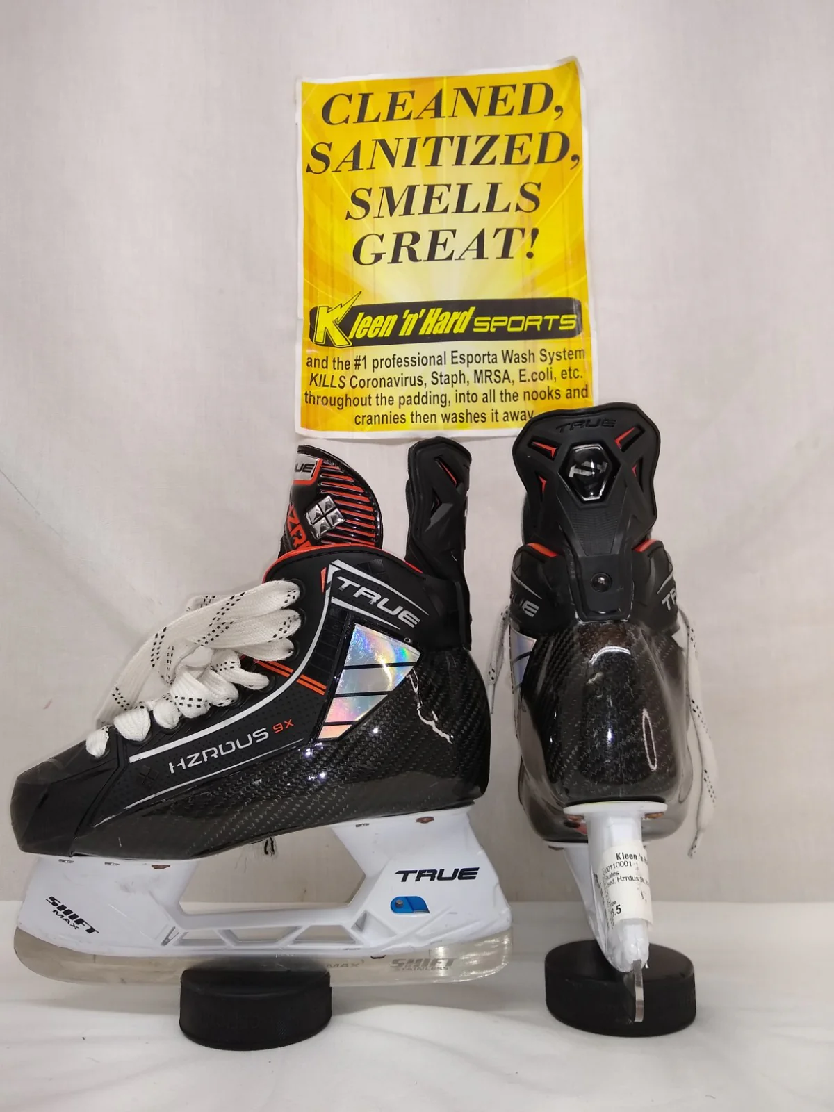 Used True Hzrdus 9x Size 3.5 Ice Hockey Skates - Image 5