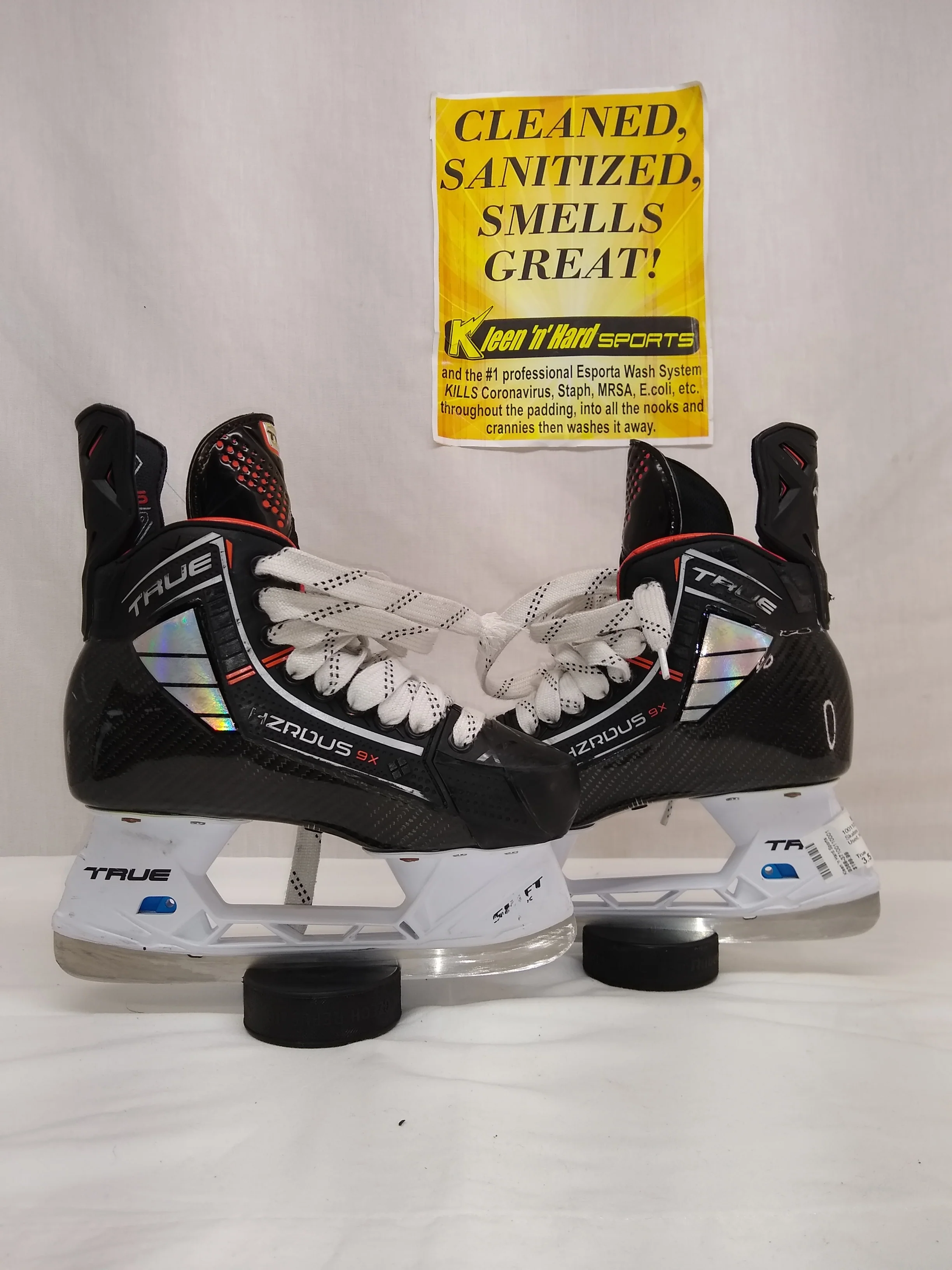 Used True Hzrdus 9x Size 3.5 Ice Hockey Skates - Image 8
