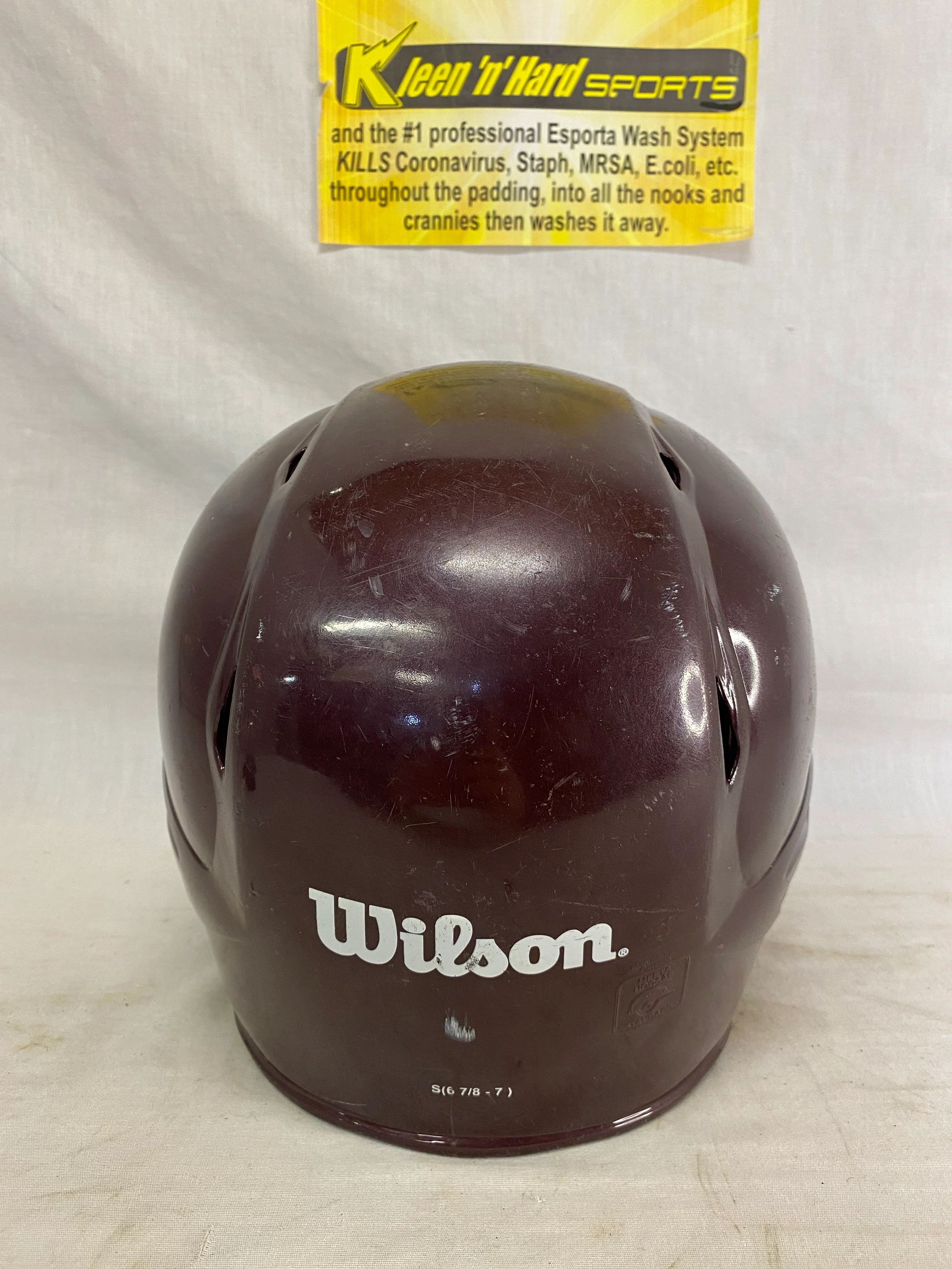 Used Wilson A5200 Maroon Baseball Size Small Helmet - Image 4